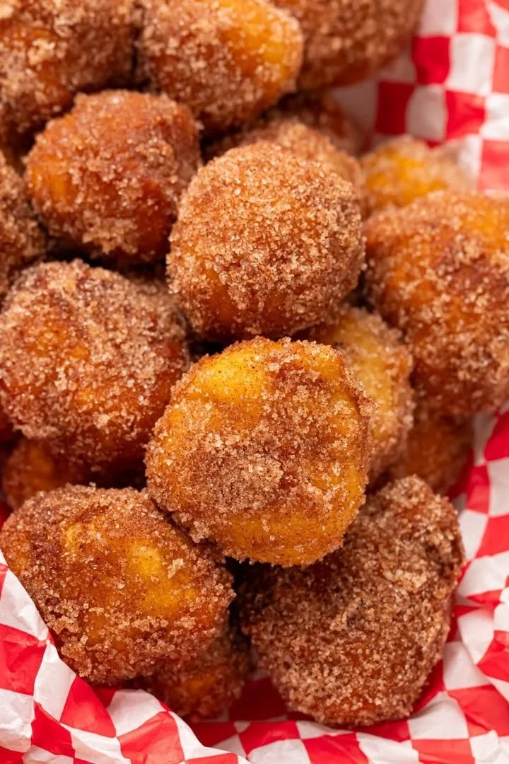 Delicious homemade 2 Ingredient Apple Pie Donut Holes ready to enjoy.