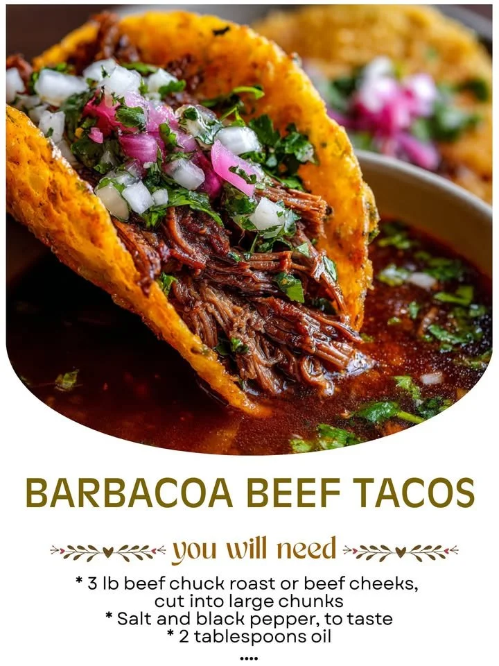 Delicious barbecue beef tacos served on a plate with fresh toppings