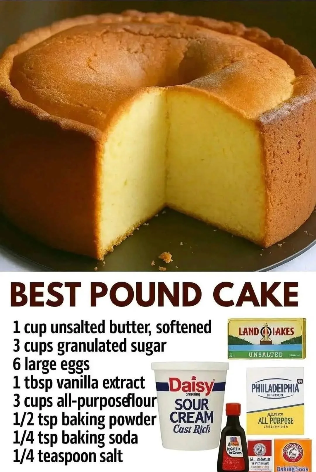 Delicious homemade best pound cake slice on a white plate