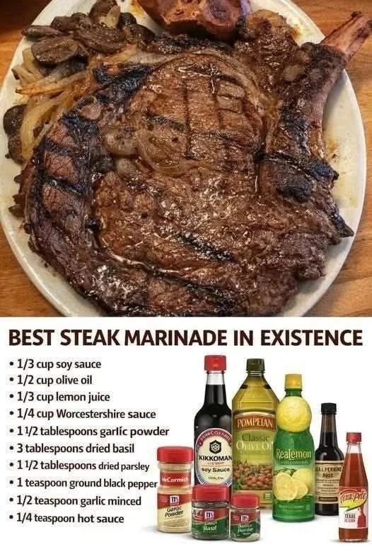 Delicious steak marinated in the best marinade recipe for grilling