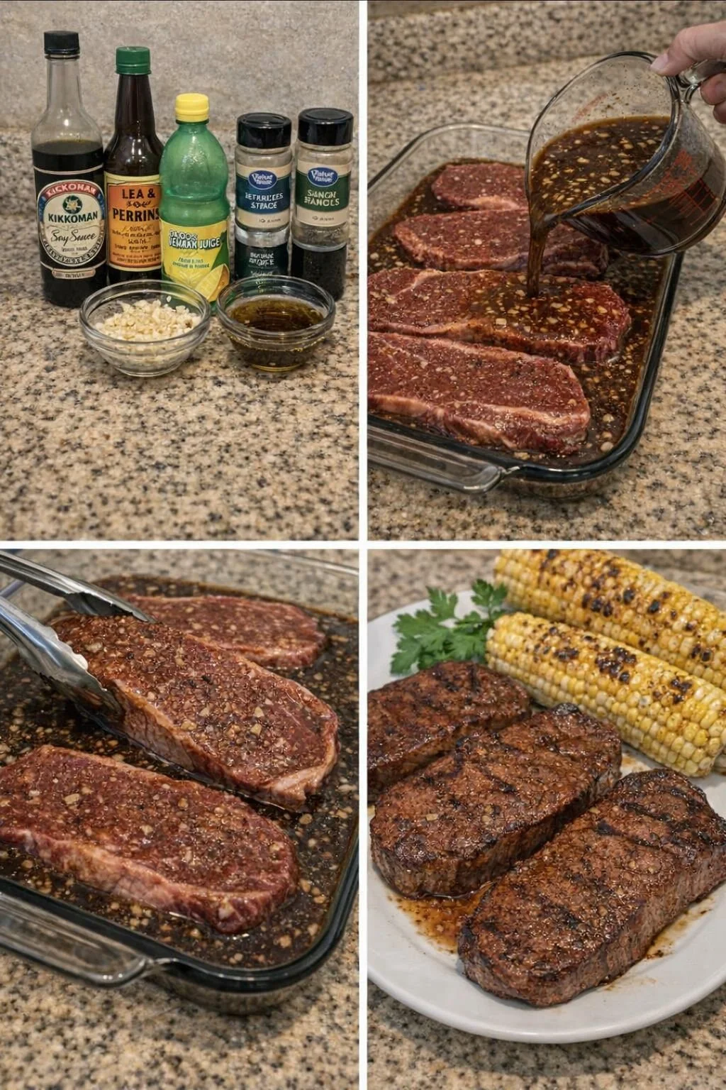 Delicious steak marinated using the best steak marinade recipe