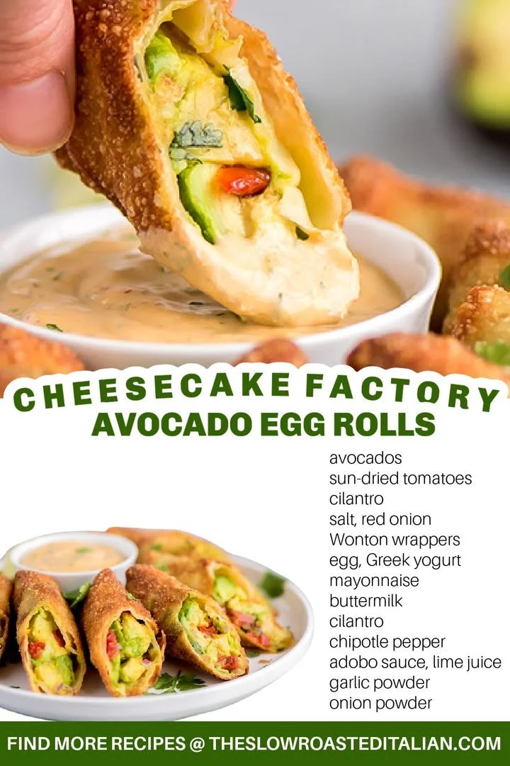 Delicious avocado egg rolls served with a tangy dipping sauce