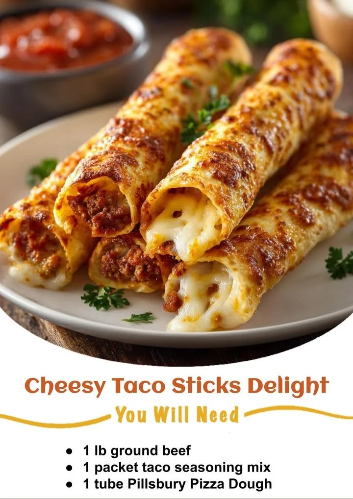 Cheesy Taco Sticks Delight ready to be served