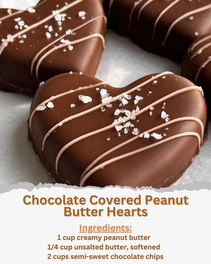 Delicious chocolate covered peanut butter hearts for a sweet treat