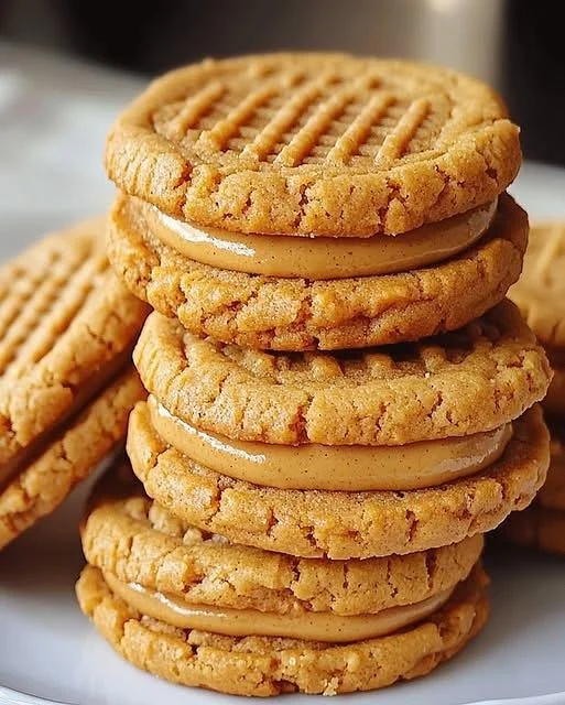 Decadent air fryer peanut butter cookies on a cooling rack
