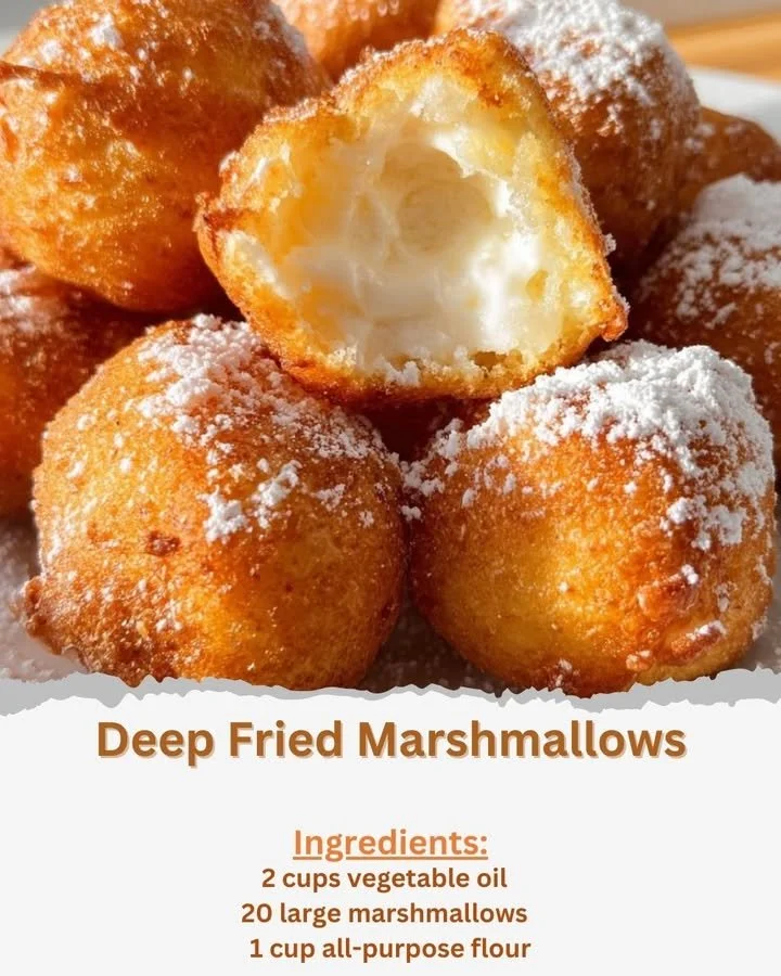 Delicious deep fried marshmallows served as a sweet treat