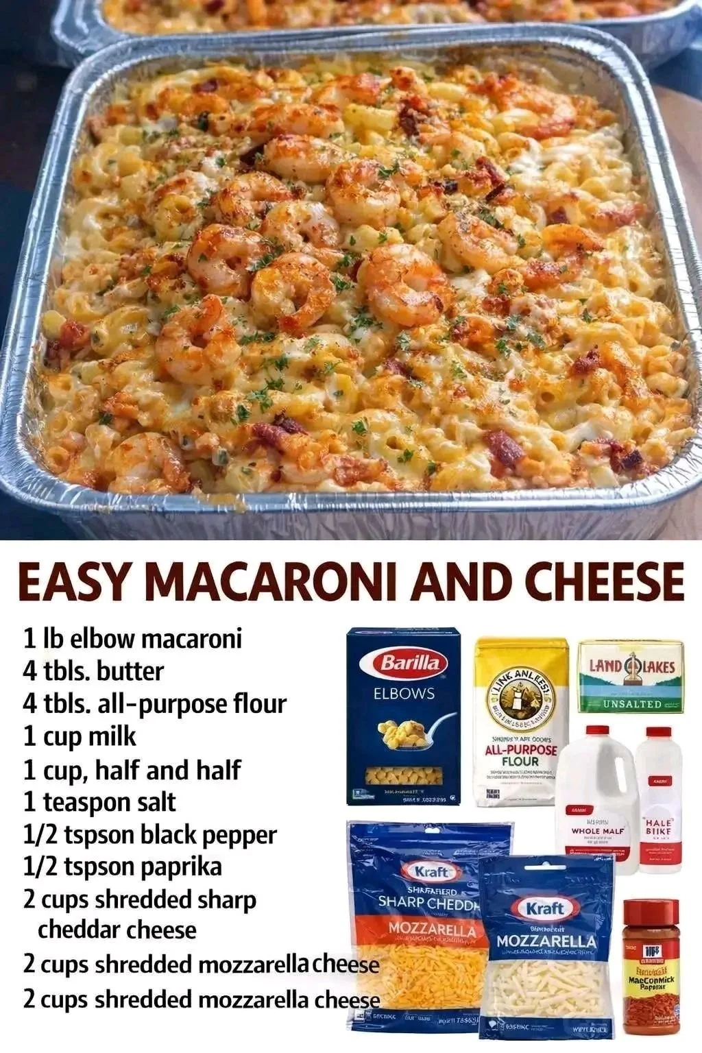 Bowl of easy homemade macaroni and cheese with melted cheese on top