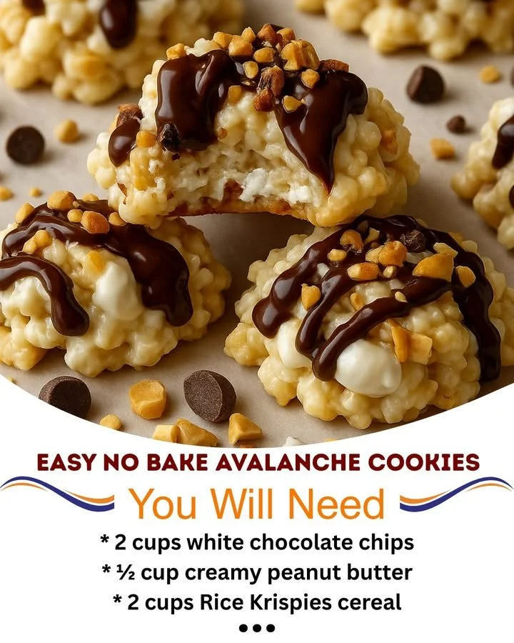 Easy no bake avalanche cookies with chocolate and marshmallows