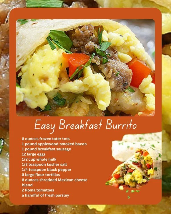 Freezer breakfast burritos ready to be heated for a quick meal.