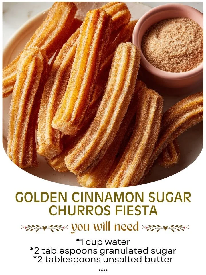 Delicious golden cinnamon sugar churros with a crispy exterior and soft interior