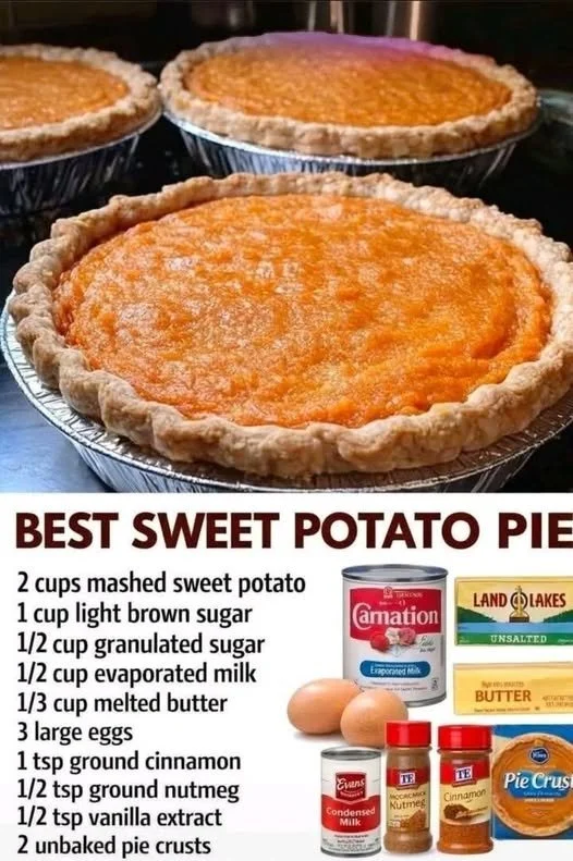 Delicious slice of Grandma's sweet potato pie with a golden crust