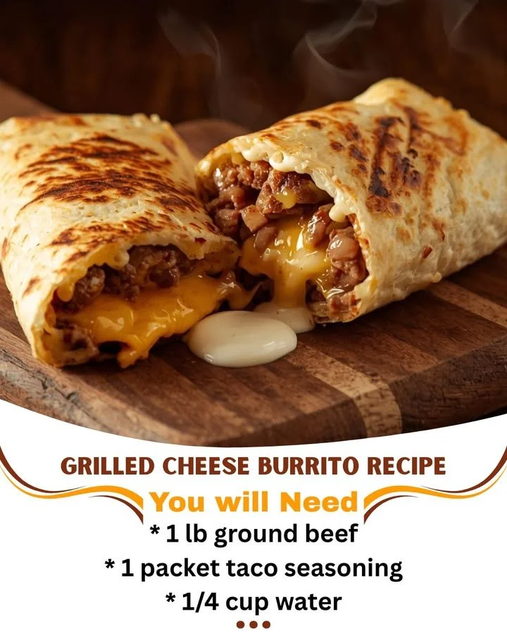 Delicious grilled cheese burrito filled with melting cheese and savory ingredients.