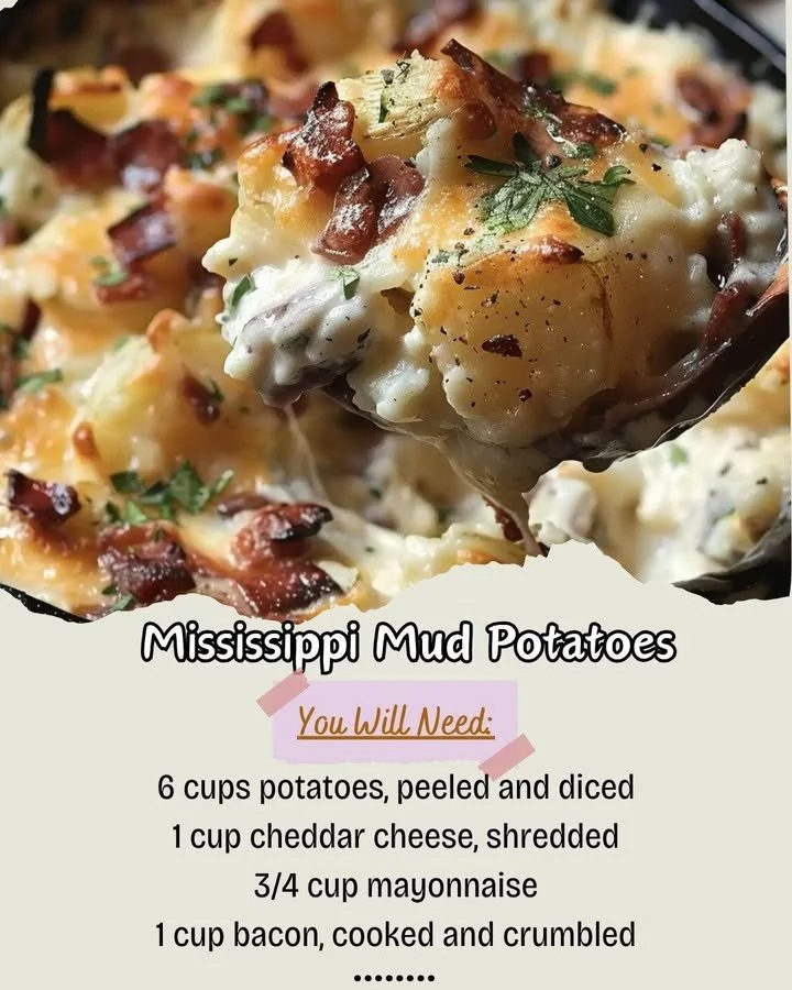 Delicious Mississippi Mud Potatoes served in a rustic bowl