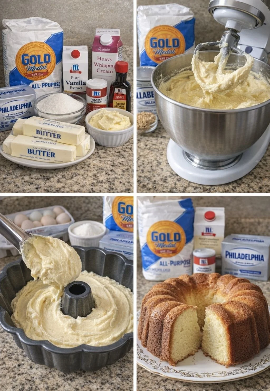 Ms. Johnnie Ruth's moist and flavorful pound cake fresh out of the oven.