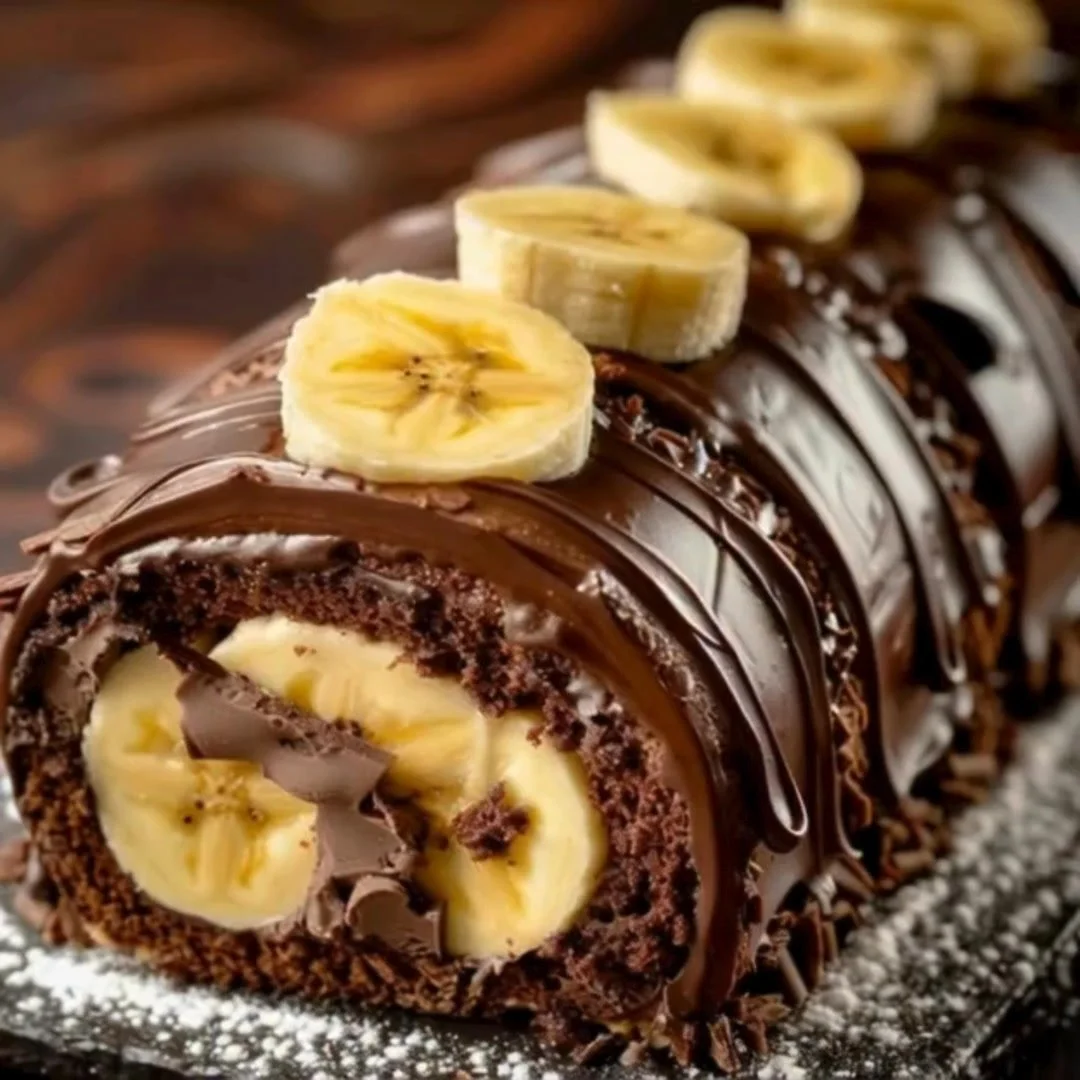 Delicious Peanut Butter Cup Cake Roll topped with chocolate and peanut butter frosting