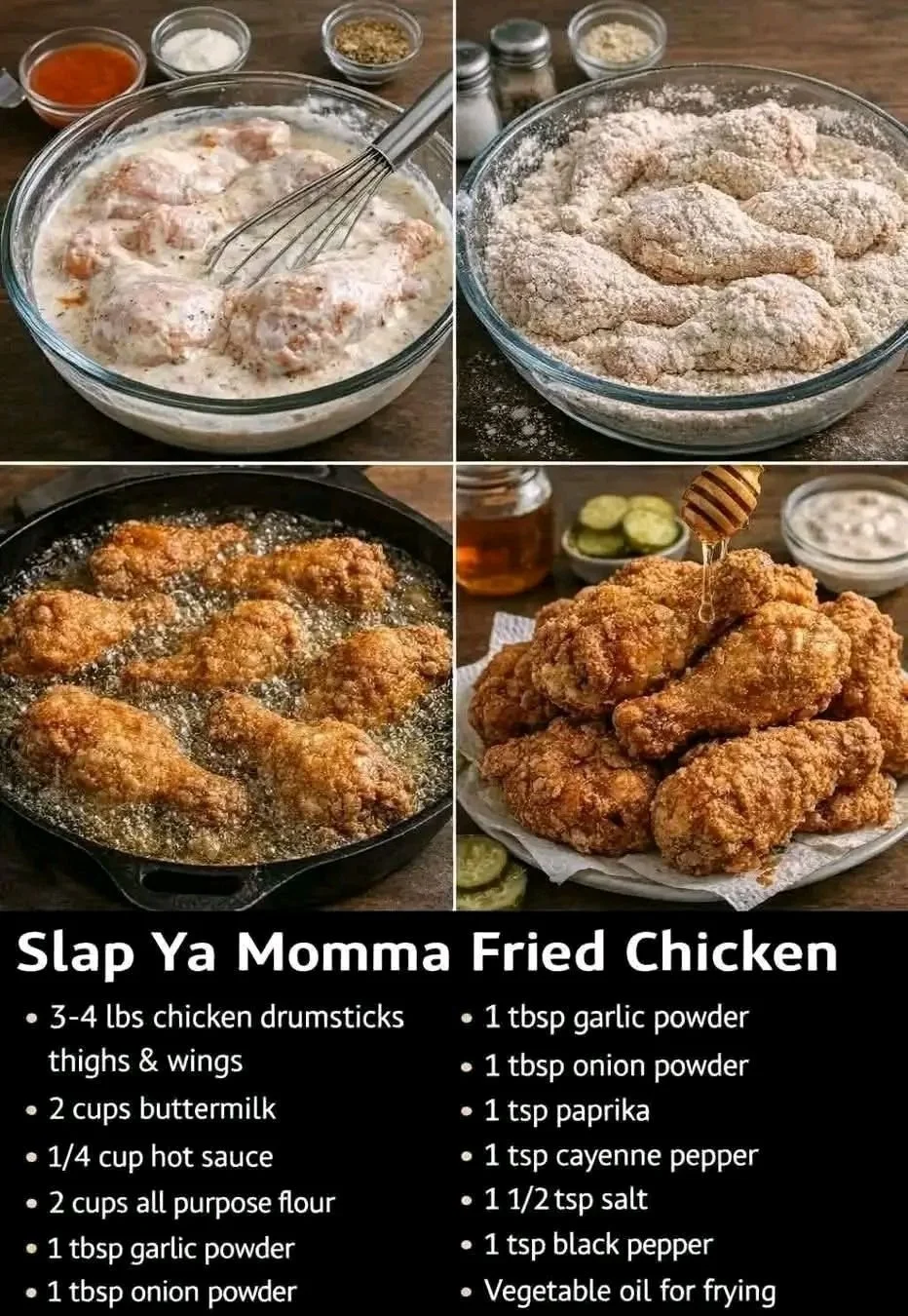 Delicious Slap Your Momma Fried Chicken served with sides