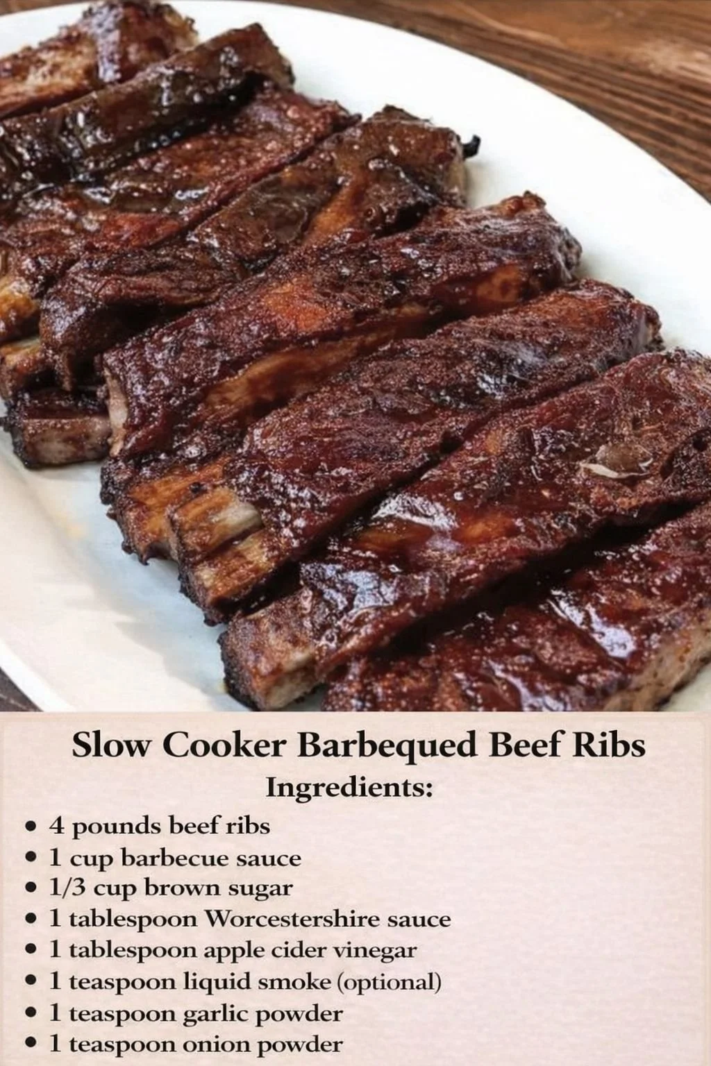 Delicious slow cooker barbequed beef served with sides