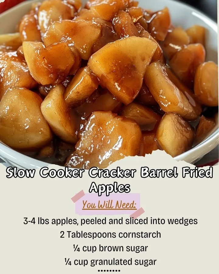 Delicious slow cooker Cracker Barrel-style fried apples served warm.