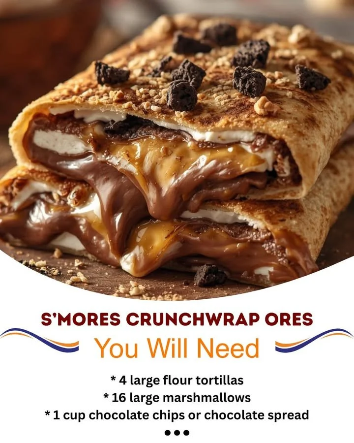 Delicious S'mores Crunchwrap Ores recipe with gooey marshmallows and chocolate
