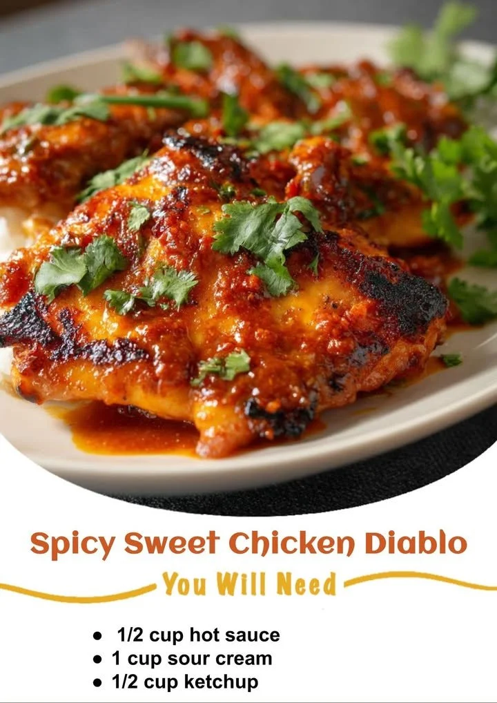 Spicy Sweet Chicken Devil dish with vibrant colors and enticing flavors