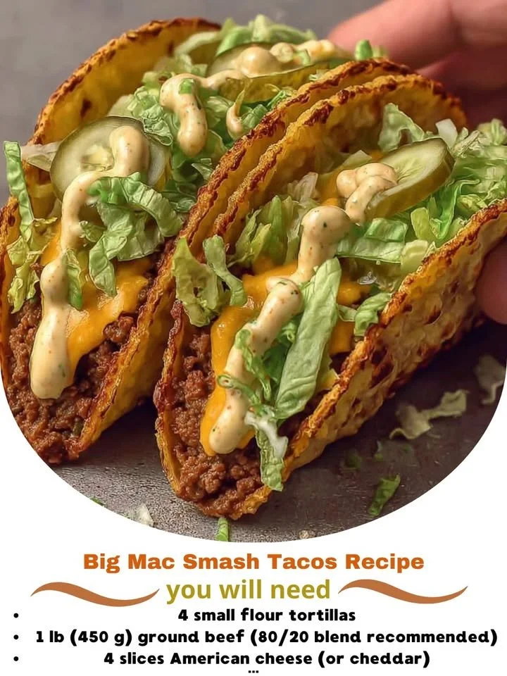 Delicious Big Mac Smash Tacos served on a plate