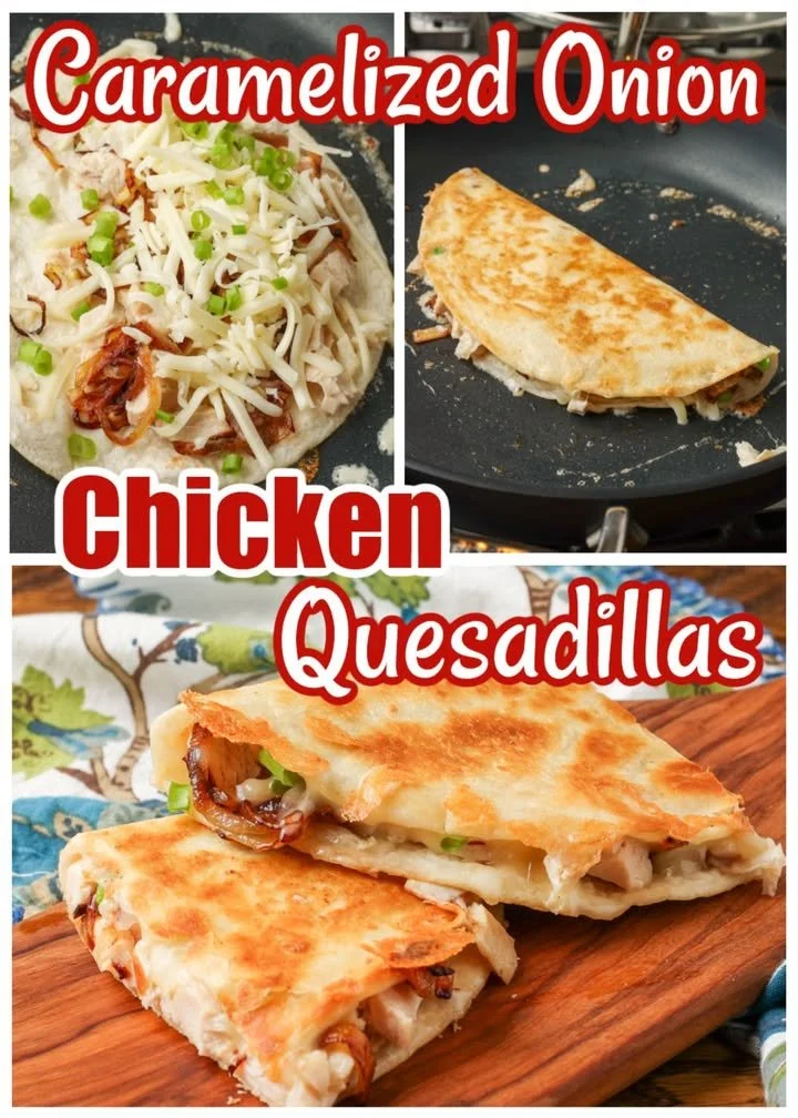 Delicious cheesy chicken quesadilla with melted cheese and grilled chicken