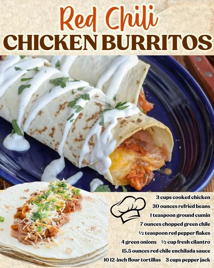 Delicious chicken burritos wrapped in a hearty tortilla with colorful fillings.
