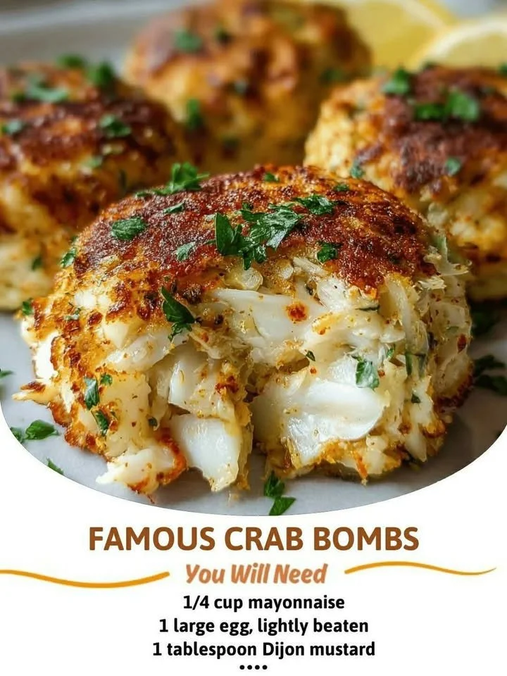 Plate of famous crab bombs ready to be served