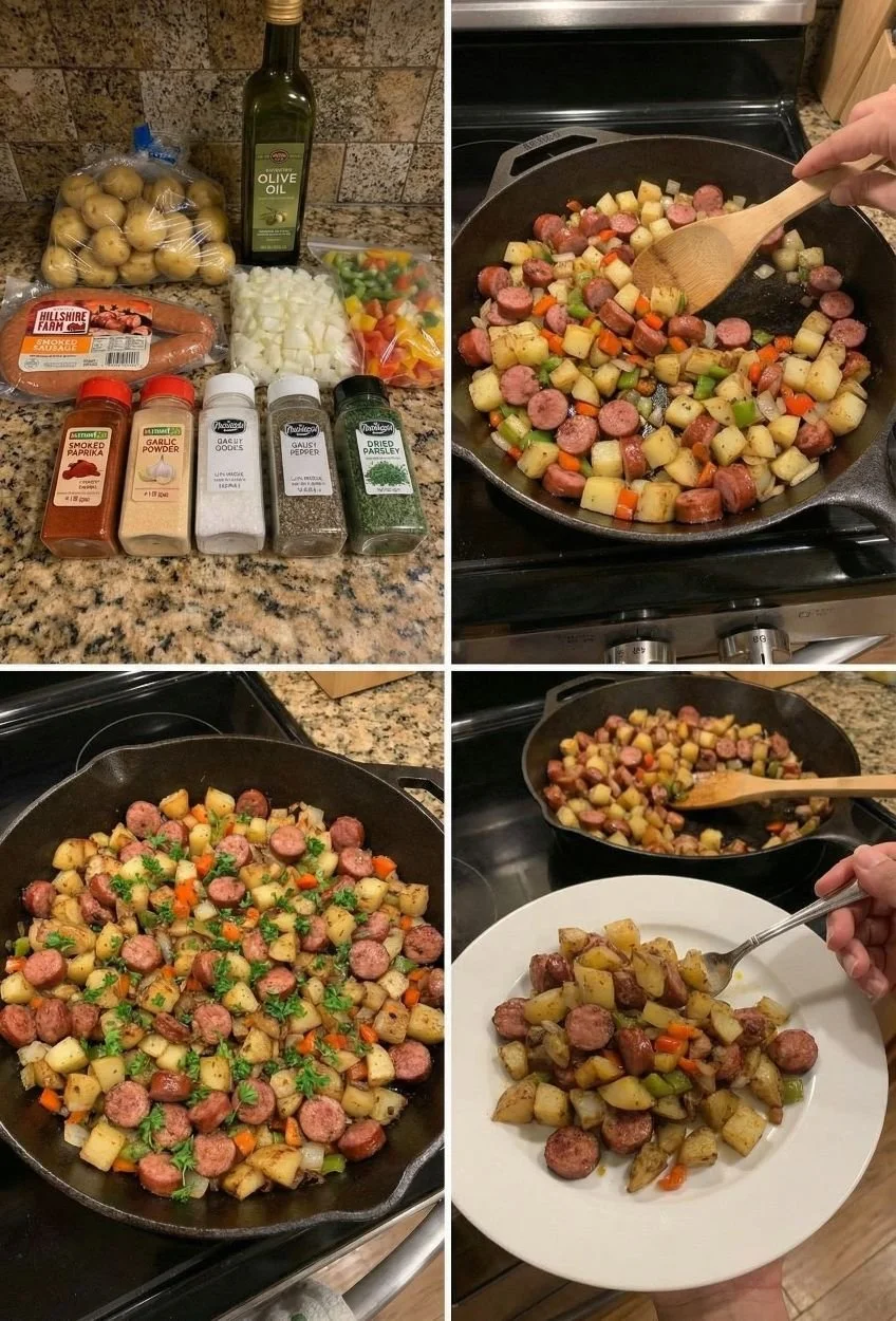 Hearty smoked sausage and potatoes skillet for a delicious comfort meal