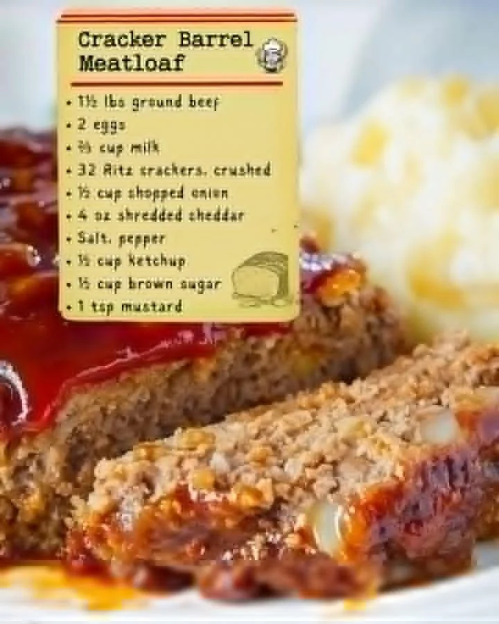 Homestyle Meatloaf inspired by Cracker Barrel's classic recipe.