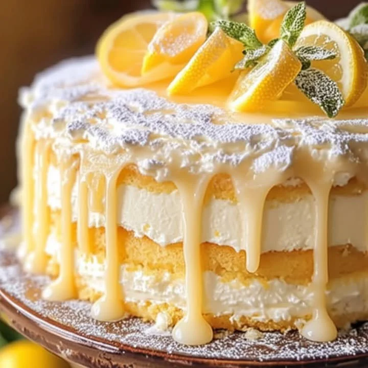 Delicious Limoncello Mascarpone Cake with zesty lemon flavor and creamy texture