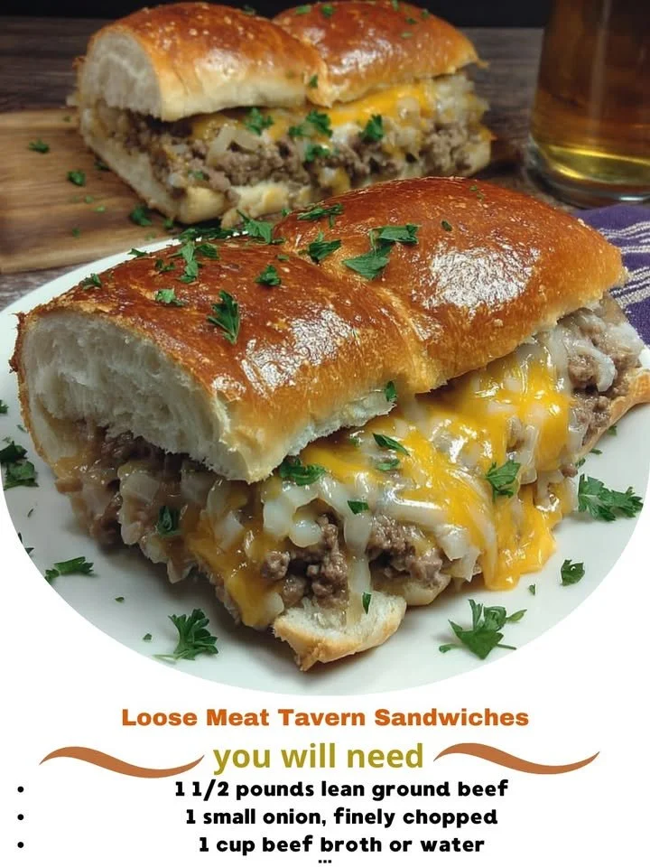 Delicious Loose Meat Sandwiches served at the tavern, made with savory ingredients.