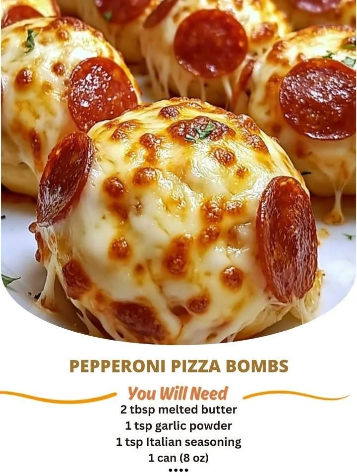 Pepperoni pizza bombs filled with savory pepperoni and cheese