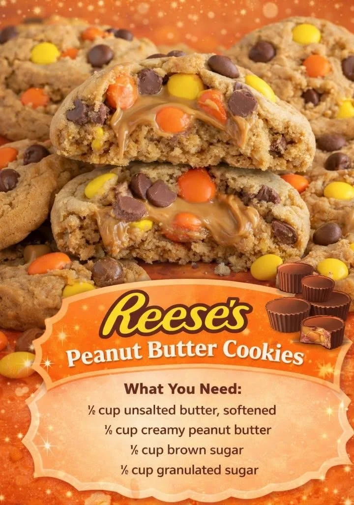 Delicious Reese's Peanut Butter Cookies with a rich peanut butter flavor