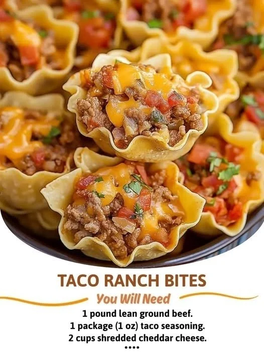 Delicious Taco Ranch Bites served with dipping sauce