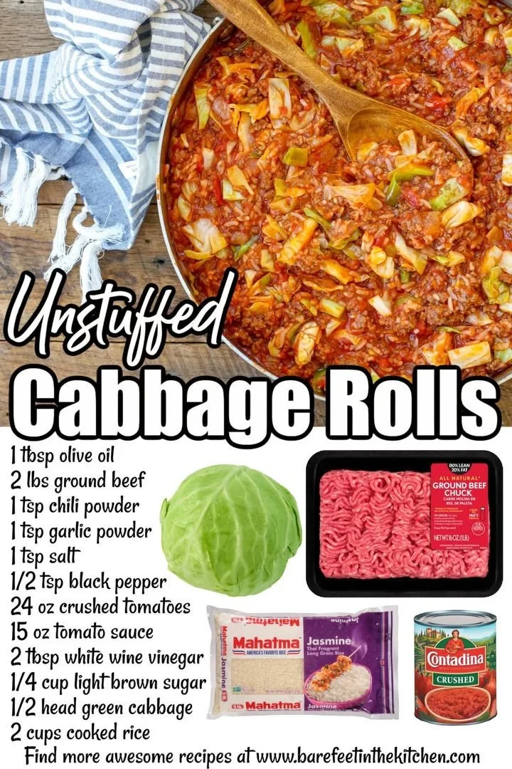 Delicious unstuffed cabbage rolls served in a bowl.
