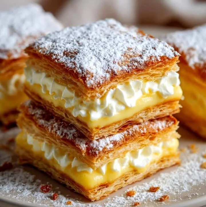 Vanilla Dream Custard Squares with a creamy texture and rich flavor