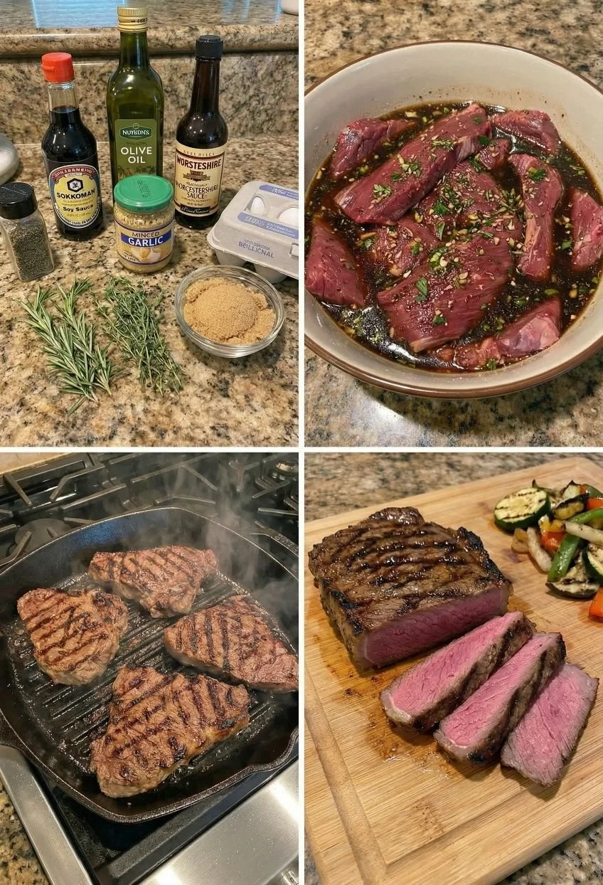 Delicious steak marinated with the world's best steak marinade recipe
