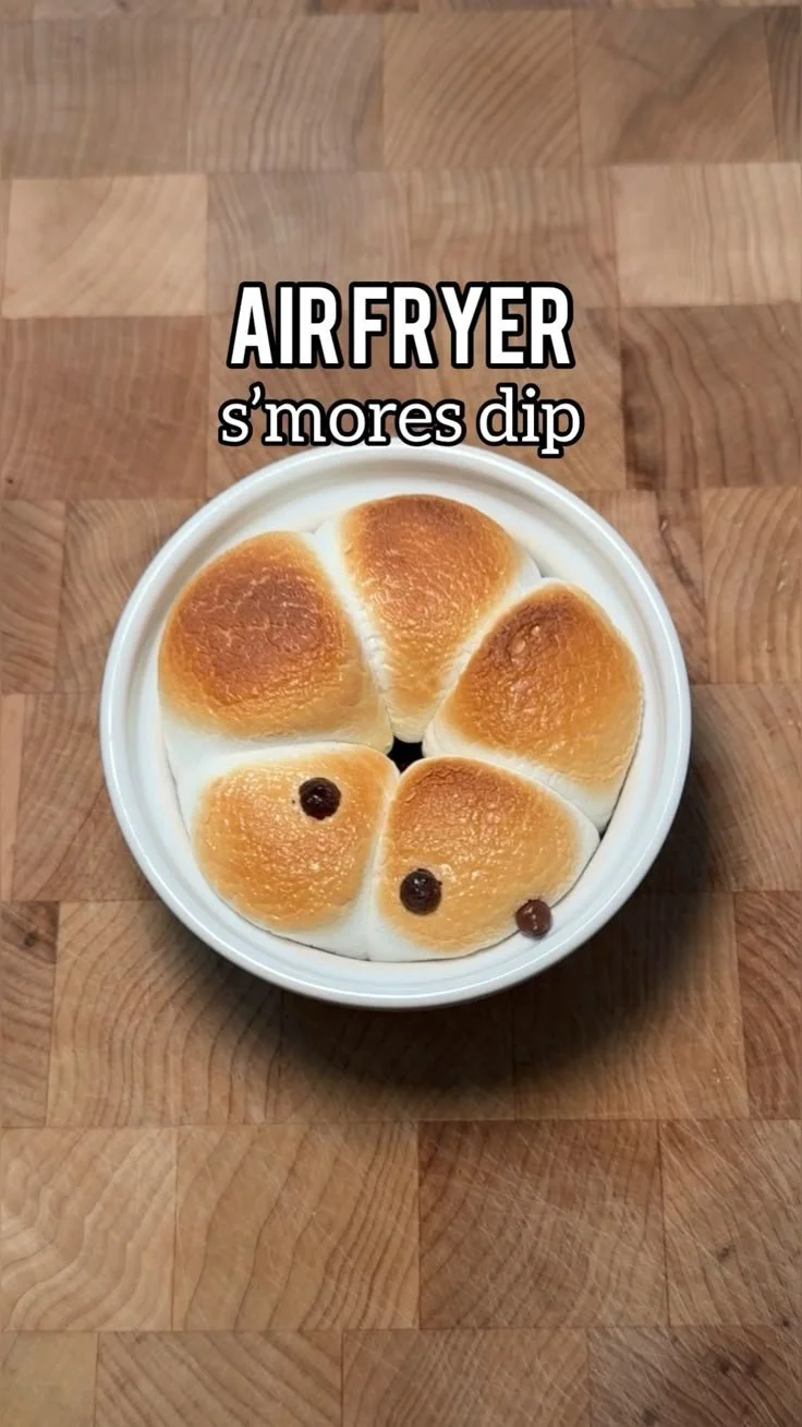 Delicious air fryer s'mores with melted chocolate and toasted marshmallows