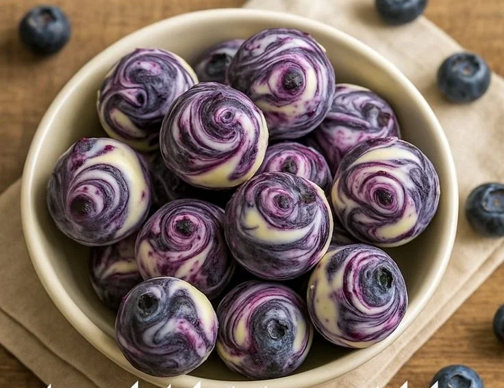 Healthy Blueberry Greek Yogurt Bites snack for mornings