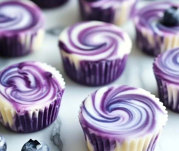 Blueberry Swirl Yogurt Bites packed with fruity flavor and creamy yogurt