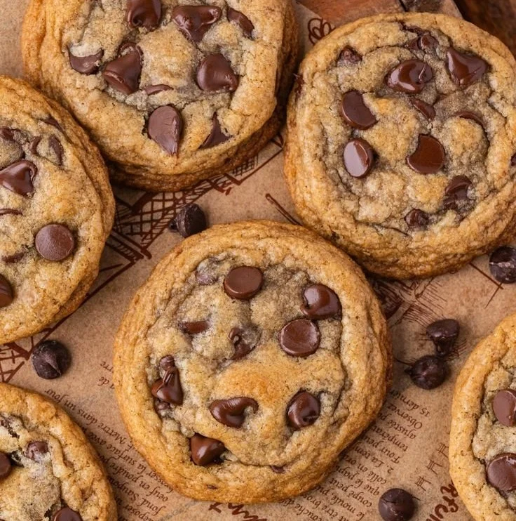 Delicious brown butter chocolate chip cookies made with sourdough discard