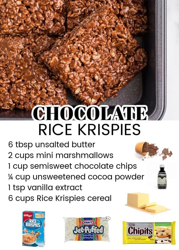 Plate of decadent Chocolate Rice Krispies Treats with melted chocolate drizzle