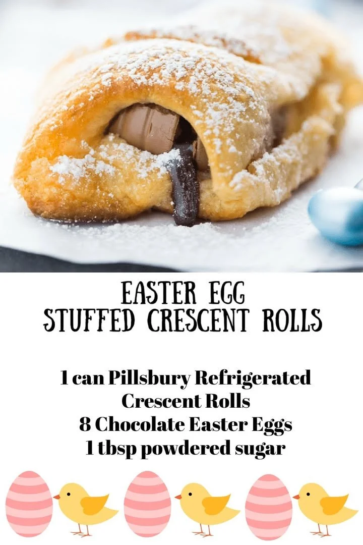 Easter egg stuffed crescent rolls ready for a festive celebration