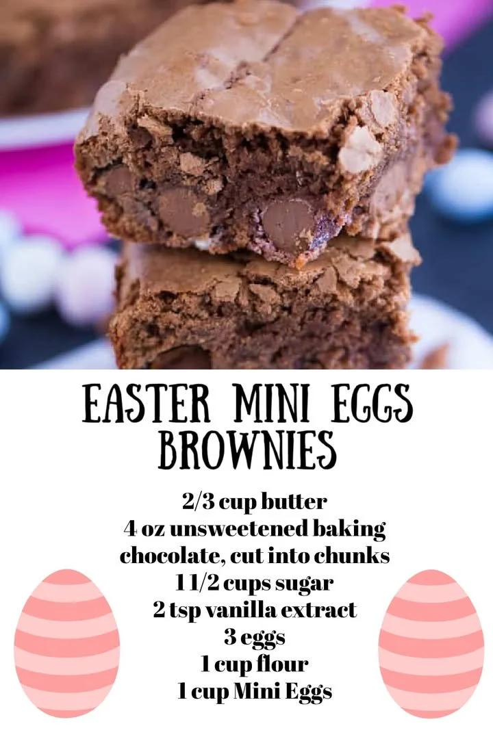 Easter brownies topped with colorful mini eggs for a festive celebration.