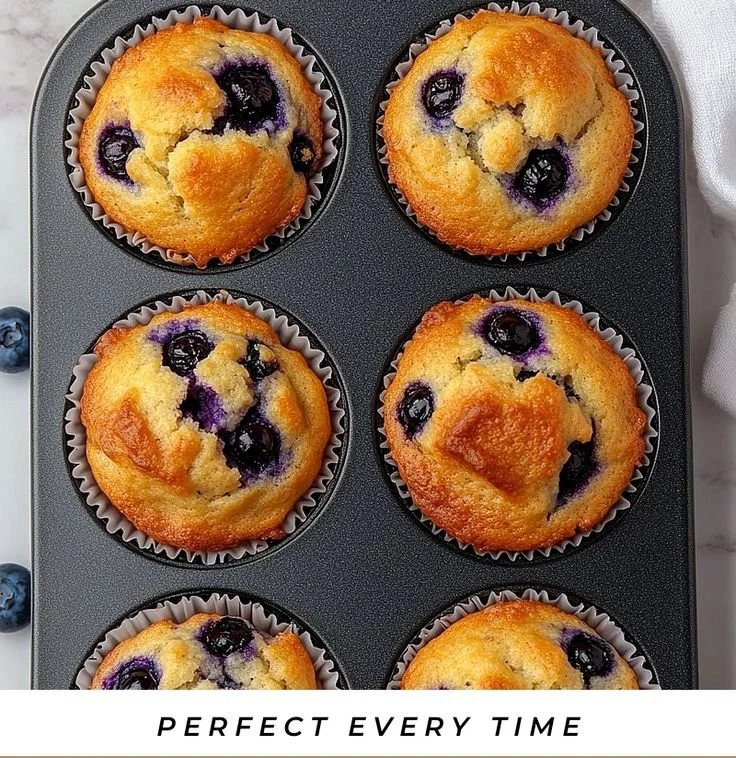 Hearty blueberry protein muffins on a wooden table, ready to be enjoyed.