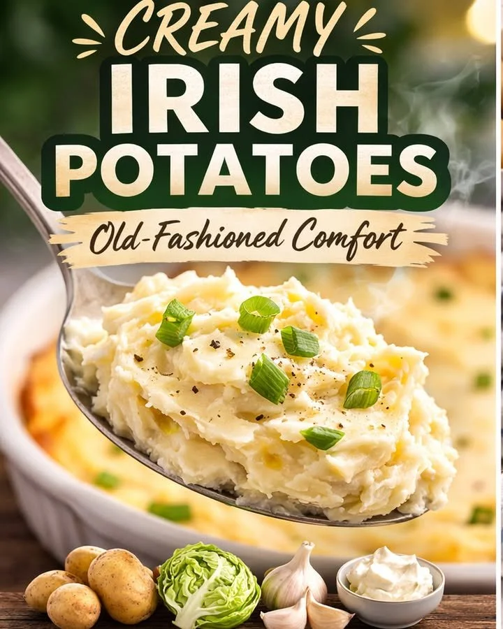 A bowl of creamy Irish potatoes seasoned and ready to serve.