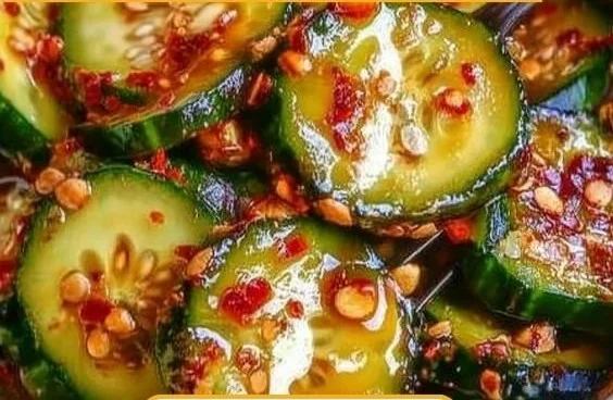 Korean Cucumber Salad served as a refreshing side dish.