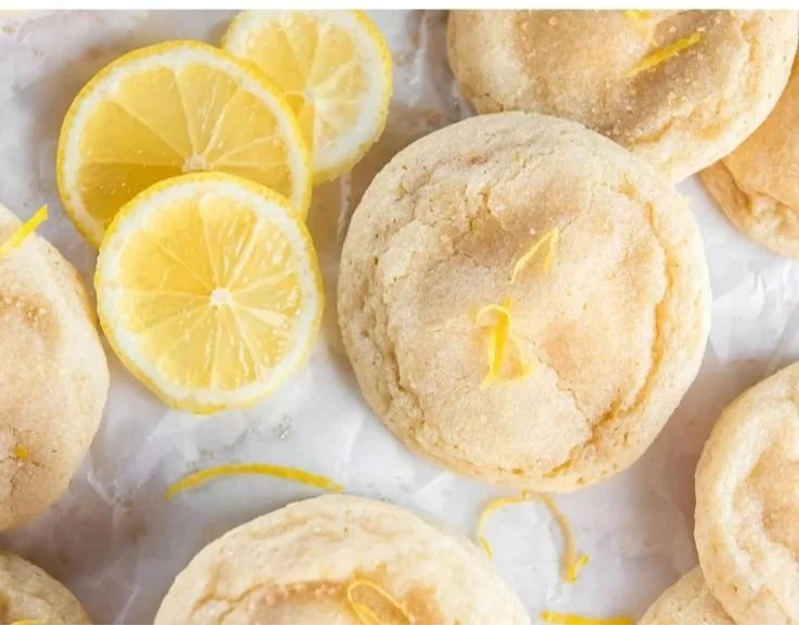 Delicious lemon cheesecake cookies ready to be enjoyed, showcasing their creamy texture and zesty flavor.