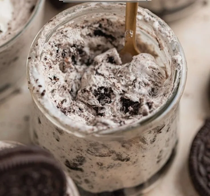 Delicious Oreo No-Bake Cheesecake Cups topped with crushed Oreos.
